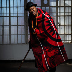 Young Basotho Designers - Lipere tsa Pitso | Black/Scarlet/Natural