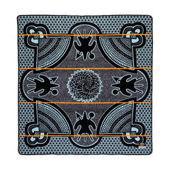 Woollen Basotho - Kharetsa - Aloe | Black/Lt Aqua/Yolk
