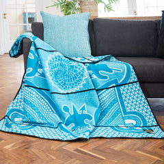 Woollen Basotho - Kharetsa - Aloe | Peacock/Natural/Black