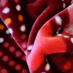 Faux Mink Bella - African Beads | Maroon/Pink