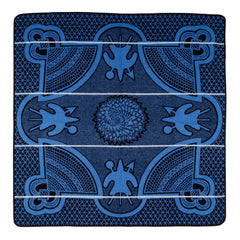 Woollen Basotho - Kharetsa - Aloe | Black/Cobalt/Natural