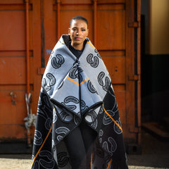 Young Basotho Designers - Likhomo | Black/Light Grey/Yolk