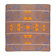 Woollen Basotho - Motlatsi - Khosana | Cobalt/Yolk/Natural