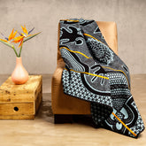 Woollen Basotho - Kharetsa - Aloe | Black/Lt Aqua/Yolk
