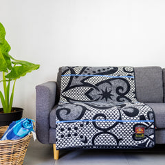 Woollen Basotho - Seanamarena - Chromatic | Black/Natural/Cobalt