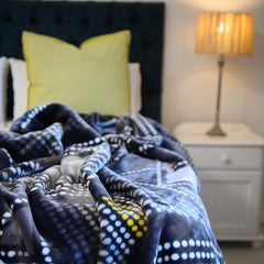 Mink Blanket - African Beads | Charcoal/Steel