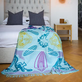 Basotho Throw | Light Aqua/Kingfisher