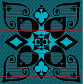 Mini Khotso Acrylic | Cards | Black/Peacock/Scarlet