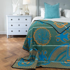 Woollen Basotho - Kharetsa - Aloe | Peacock/Yolk/Natural