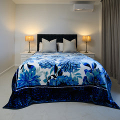Mink Blanket - Grace | Navy/Saxe
