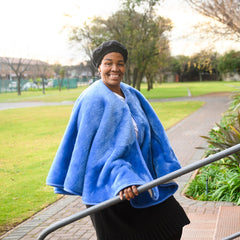 Church Blankets - Wearing Cape - Blessed Mother | Marina/Natural