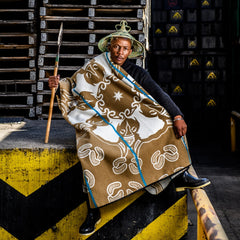 Young Basotho Designers - Likhomo | Sahara/Natural/Peacock