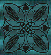 Mini Khotso Acrylic | Ntjhe Poone | Black/Peacock/Scarlet