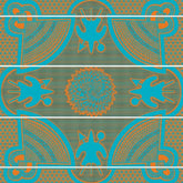 Woollen Basotho - Kharetsa - Aloe | Peacock/Yolk/Natural