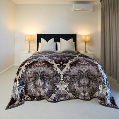 Mink Blanket - Silk Road | Steel/Silver