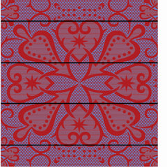 Woollen Basotho - Seanamarena - Chromatic | Scarlet/Cobalt/Black