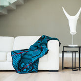 Woollen Basotho - Kharetsa - Aloe | Black/Peacock/Scarlet