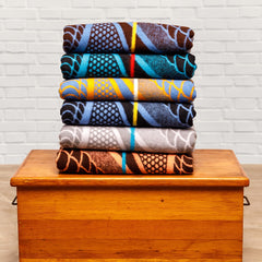 Woollen Basotho - Sefate - Poone | Black/Cobalt/Gold