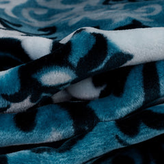 Mink Blanket - Silk Road | Teal/Eggshell