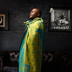 Young Basotho Designers - Litema | Peacock/Gold/Natural