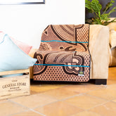 Woollen Basotho - Kharetsa - Aloe | Brown/Salmon/Peacock