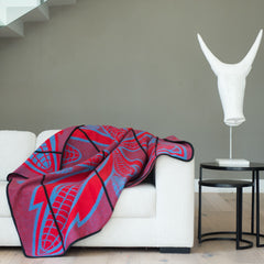 Woollen Basotho - Seanamarena - Poone | Scarlet/Cobalt/Black