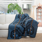 Woollen Basotho - Kharetsa - Aloe | Black/Cobalt/Yolk.