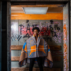 Young Basotho Designers - Sekoele | Cobalt/Yolk/Natural