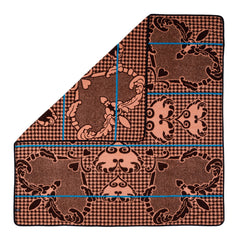 Woollen Basotho - Motlatsi - Khosana | Brown/Salmon/Peacock