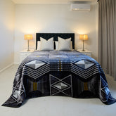 Mink Blanket - African Beads | Charcoal/Steel