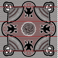 Woollen Basotho - Kharetsa - Aloe | Black/Nat/Scarlet