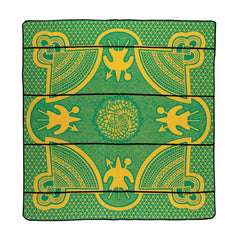Woollen Basotho - Kharetsa - Aloe | Emerald/Gold/Black