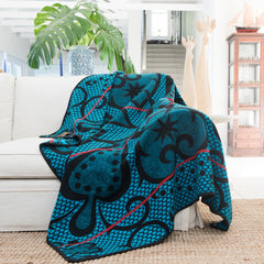 Woollen Basotho - Seanamarena - Chromatic | Black/Peacock/Scarlet