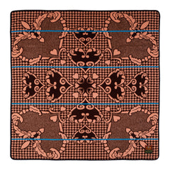 Woollen Basotho - Motlatsi - Khosana | Brown/Salmon/Peacock