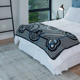 Woollen Basotho - Kharetsa - Aloe | Black/Natural/Cobalt