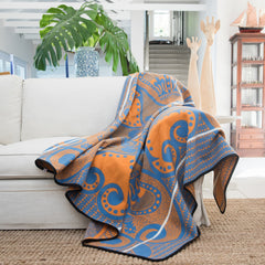 Woollen Basotho - Victoria England - Pelo Ea Morena | Cobalt/Yolk/Natural