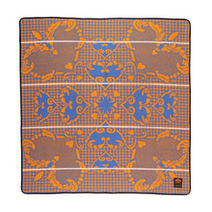 Woollen Basotho - Motlatsi - Khosana | Cobalt/Yolk/Natural