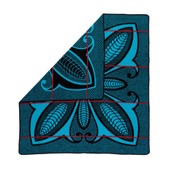 Woollen Basotho - Sefate - Poone | Black/Peacock/Scarlet