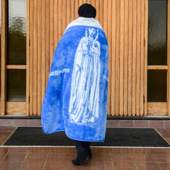 Church Blankets - Blessed Mother | Marina/Natural