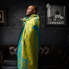 Young Basotho Designers - Litema | Peacock/Gold/Natural