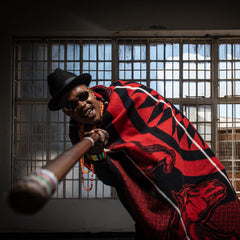 Young Basotho Designers - Lipere tsa Pitso | Black/Scarlet/Natural