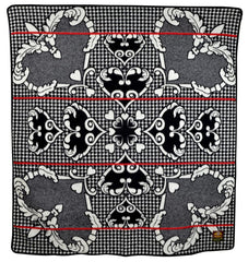 Woollen Basotho - Motlatsi - Khosana | Black/Nat/Scarlet