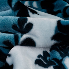 Mink Blanket - Silk Road | Teal/Eggshell