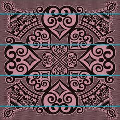 Woollen Basotho - Marona | Brown/Pink/Peacock