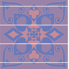 Mini Khotso Acrylic | Cards | Cobalt/Pink/Natural.
