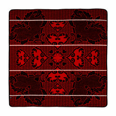 Woollen Basotho - Motlatsi - Khosana | Black/Scarlet/Natural