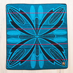 Woollen Basotho - Seanamarena - Poone | Black/Peacock/Scarlet