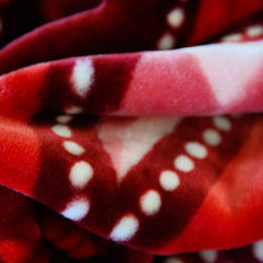 Faux Mink Bella - African Beads | Maroon/Pink