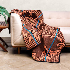 Woollen Basotho - Motlatsi - Khosana | Brown/Salmon/Peacock