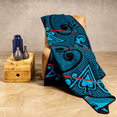 Woollen Basotho - Sefate - Ace | Black/Peacock/Scarlet